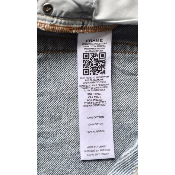 FRAME DENIM NWT THE STRAIGHT LEG ITASKA DESTRUCT JEANS. SIZE 34X32